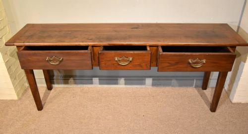 19TH CENTURY FRENCH CHESTNUT THREE DRAWER SERVER - ADDITIONAL PHOTO 2