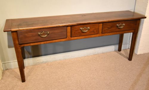 19TH CENTURY FRENCH CHESTNUT THREE DRAWER SERVER - ADDITIONAL PHOTO 5