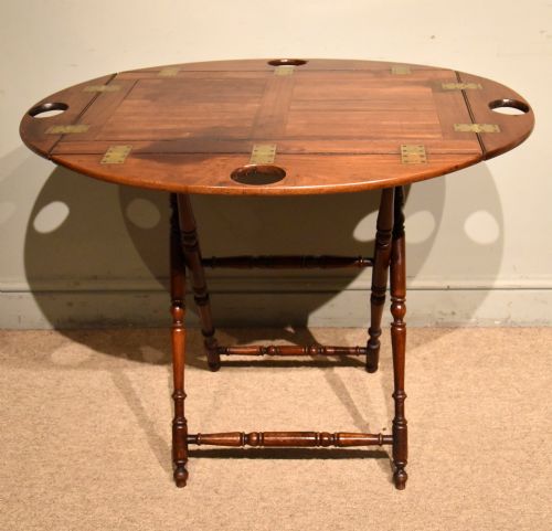 GEORGE III MAHOGANY BUTLERS TRAY ON STAND - ADDITIONAL PHOTO 3