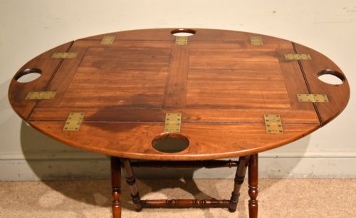 GEORGE III MAHOGANY BUTLERS TRAY ON STAND - ADDITIONAL PHOTO 4