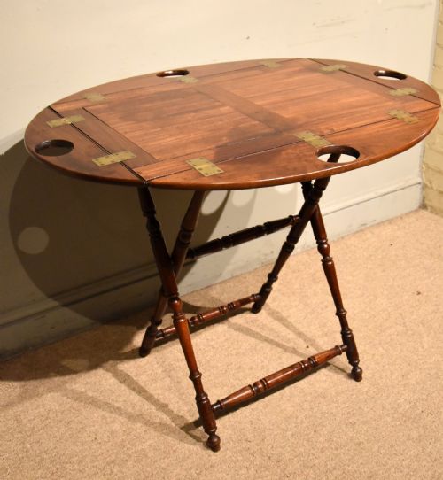 GEORGE III MAHOGANY BUTLERS TRAY ON STAND - ADDITIONAL PHOTO 5