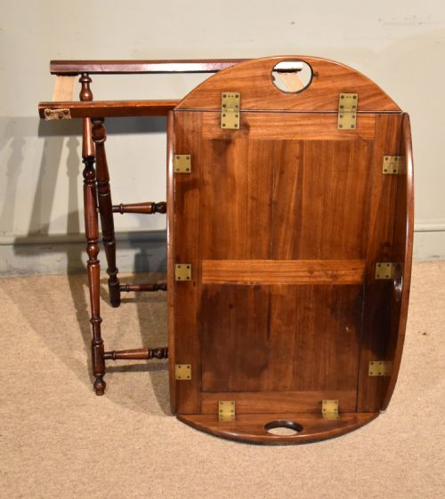 GEORGE III MAHOGANY BUTLERS TRAY ON STAND - ADDITIONAL PHOTO 6