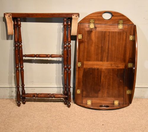 GEORGE III MAHOGANY BUTLERS TRAY ON STAND - ADDITIONAL PHOTO 7