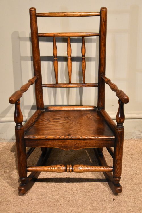 19th century ash childs rocking armchair - CATEGORY: ANTIQUE CHAIRS - DATED 19TH CENTURY