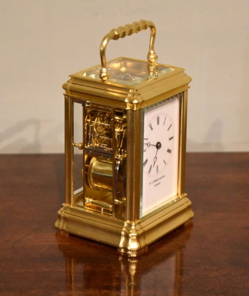 BELL STRIKING CARRIAGE CLOCK IN GORGE CASE - ADDITIONAL PHOTO 1