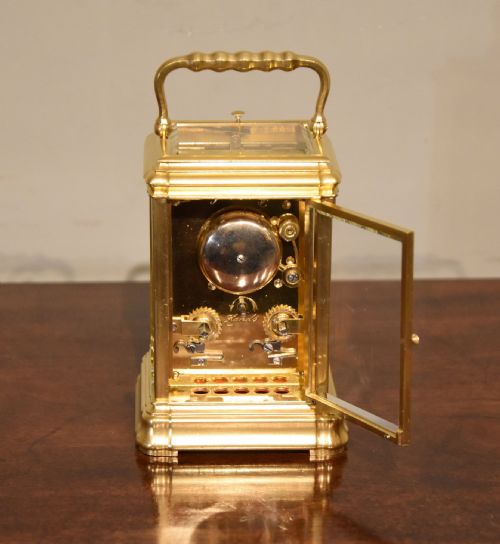 BELL STRIKING CARRIAGE CLOCK IN GORGE CASE - ADDITIONAL PHOTO 2