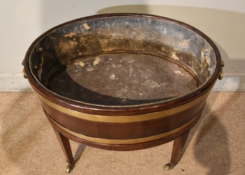 GEORGE III MAHOGANY OVAL WINE COOLER - ADDITIONAL PHOTO 2