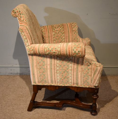LATE 19TH CENTURY WALNUT ARMCHAIR - ADDITIONAL PHOTO 2
