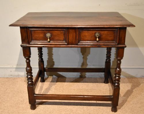 charles ii oak single drawer side table - CATEGORY: ANTIQUE TABLES - DATED 17TH CENTURY
