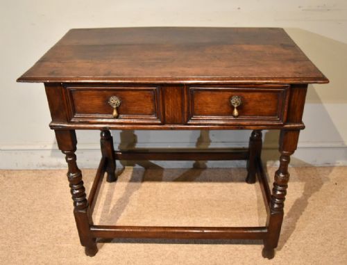 CHARLES II OAK SINGLE DRAWER SIDE TABLE - ADDITIONAL PHOTO 1