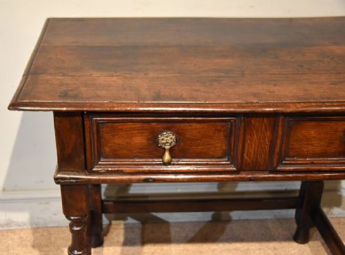 CHARLES II OAK SINGLE DRAWER SIDE TABLE - ADDITIONAL PHOTO 4