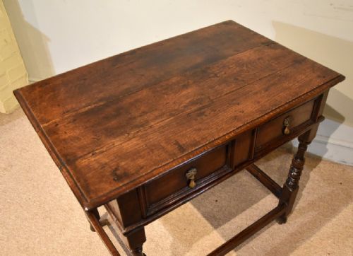 CHARLES II OAK SINGLE DRAWER SIDE TABLE - ADDITIONAL PHOTO 6