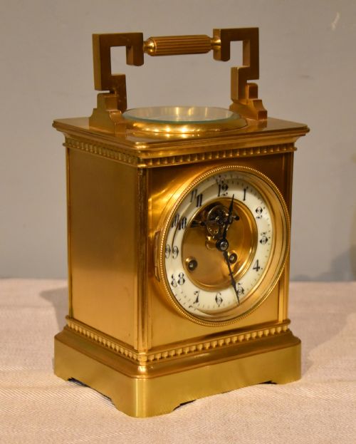 LARGE FRENCH MANTEL CLOCK OF CARRIAGE FORM - ADDITIONAL PHOTO 1