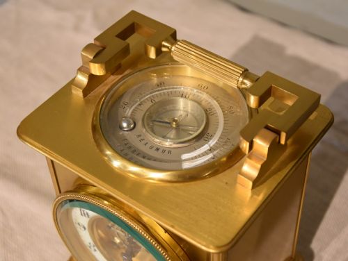 LARGE FRENCH MANTEL CLOCK OF CARRIAGE FORM - ADDITIONAL PHOTO 3