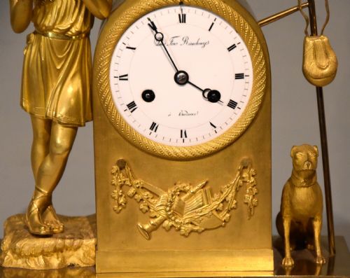 FRENCH EMPIRE ORMOLU MANTEL CLOCK - ADDITIONAL PHOTO 1