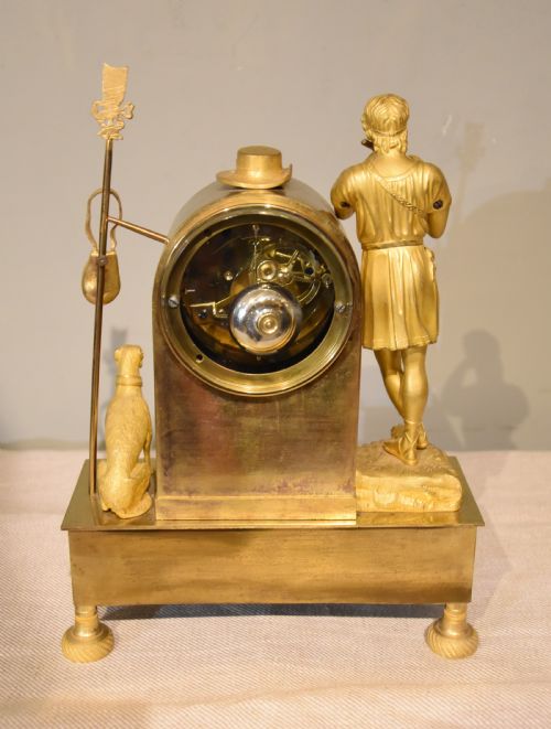 FRENCH EMPIRE ORMOLU MANTEL CLOCK - ADDITIONAL PHOTO 4