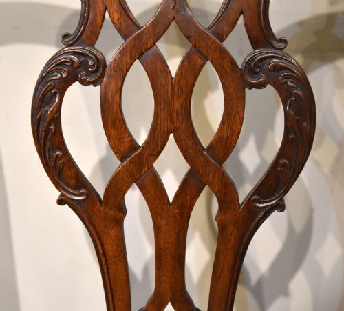 GEORGE III STYLE CARVED MAHOGANY SIDE CHAIR - ADDITIONAL PHOTO 5
