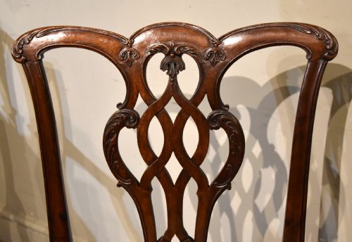 GEORGE III STYLE CARVED MAHOGANY SIDE CHAIR - ADDITIONAL PHOTO 6