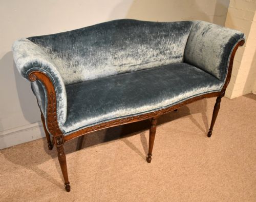 19TH CENTURY MAHOGANY SOFA WINDOW SEAT - ADDITIONAL PHOTO 1