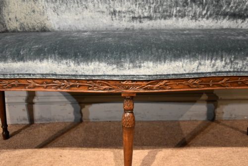 19TH CENTURY MAHOGANY SOFA WINDOW SEAT - ADDITIONAL PHOTO 2