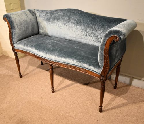 19TH CENTURY MAHOGANY SOFA WINDOW SEAT - ADDITIONAL PHOTO 3