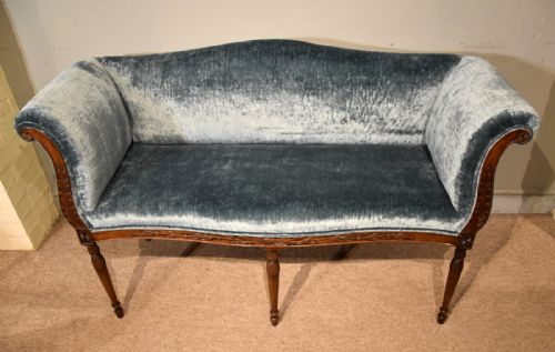 19TH CENTURY MAHOGANY SOFA WINDOW SEAT - ADDITIONAL PHOTO 4