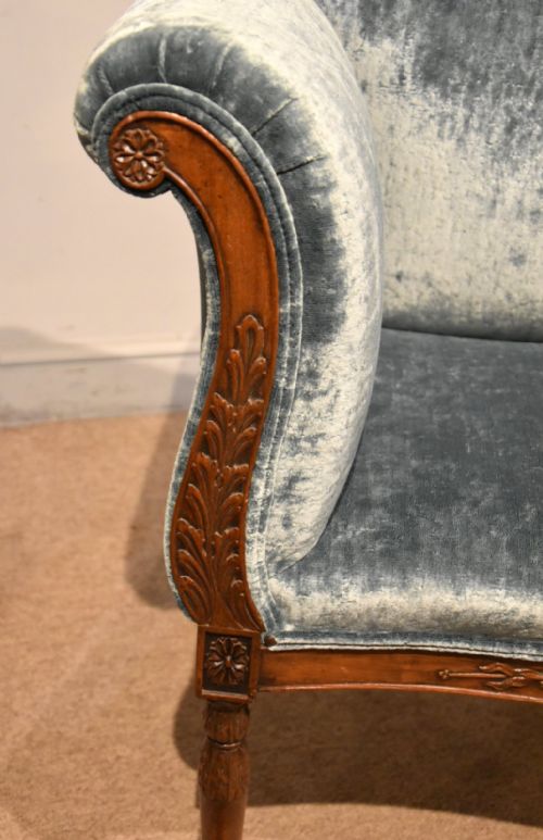 19TH CENTURY MAHOGANY SOFA WINDOW SEAT - ADDITIONAL PHOTO 7