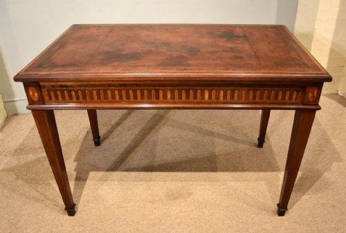 19TH CENTURY MAHOGANY TWO DRAWER WRITING TABLE - ADDITIONAL PHOTO 7