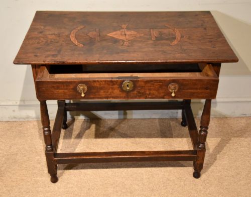 LATE 17TH CENTURY OAK SINGLE DRAWER SIDE TABLE - ADDITIONAL PHOTO 1