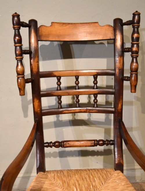 19TH CENTURY LANCASHIRE ASH AND ELM ROCKING CHAIR - ADDITIONAL PHOTO 4
