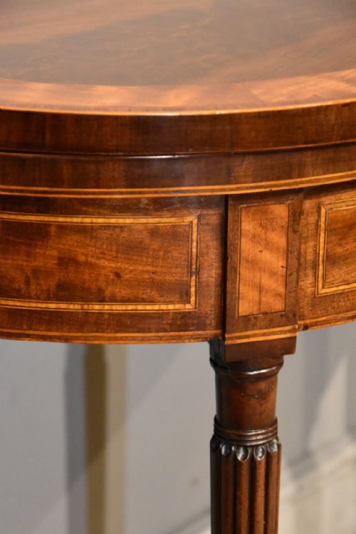 18TH CENTURY MAHOGANY SATINWOOD CARD TABLE - ADDITIONAL PHOTO 4