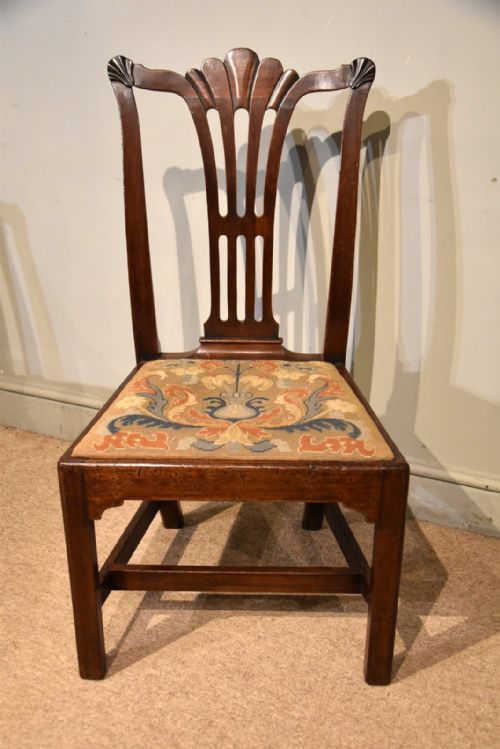 PAIR MAHOGANY CHIPPENDALE PERIOD IRISH SIDE CHAIRS - ADDITIONAL PHOTO 2