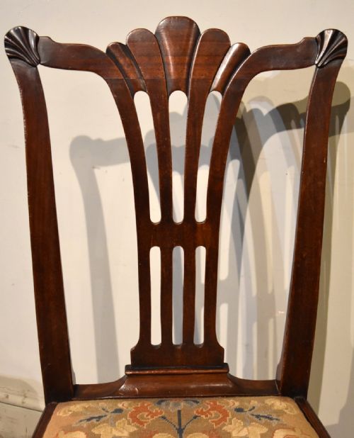 PAIR MAHOGANY CHIPPENDALE PERIOD IRISH SIDE CHAIRS - ADDITIONAL PHOTO 3