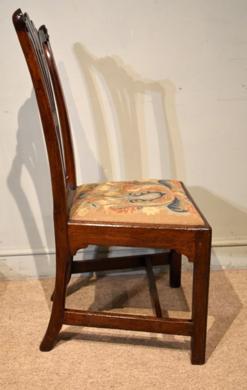 PAIR MAHOGANY CHIPPENDALE PERIOD IRISH SIDE CHAIRS - ADDITIONAL PHOTO 6