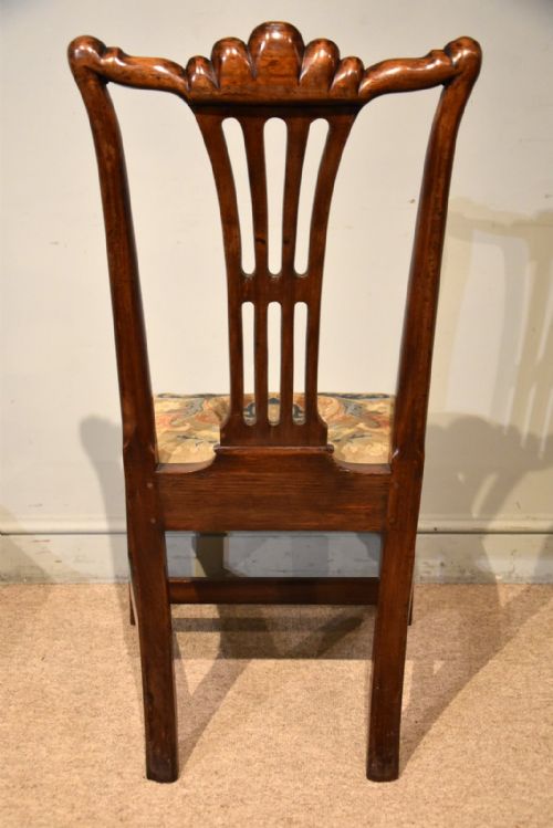 PAIR MAHOGANY CHIPPENDALE PERIOD IRISH SIDE CHAIRS - ADDITIONAL PHOTO 7