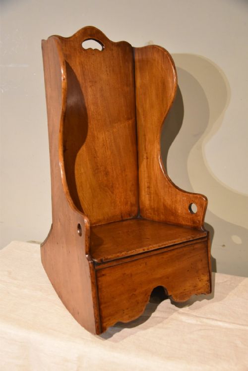 GEORGE III MAHOGANY CHILDS ROCKING LAMBING CHAIR - ADDITIONAL PHOTO 1