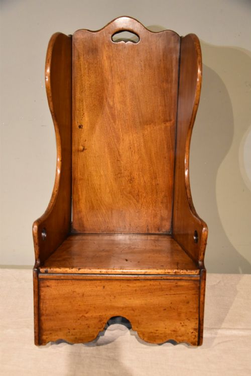 GEORGE III MAHOGANY CHILDS ROCKING LAMBING CHAIR - ADDITIONAL PHOTO 2