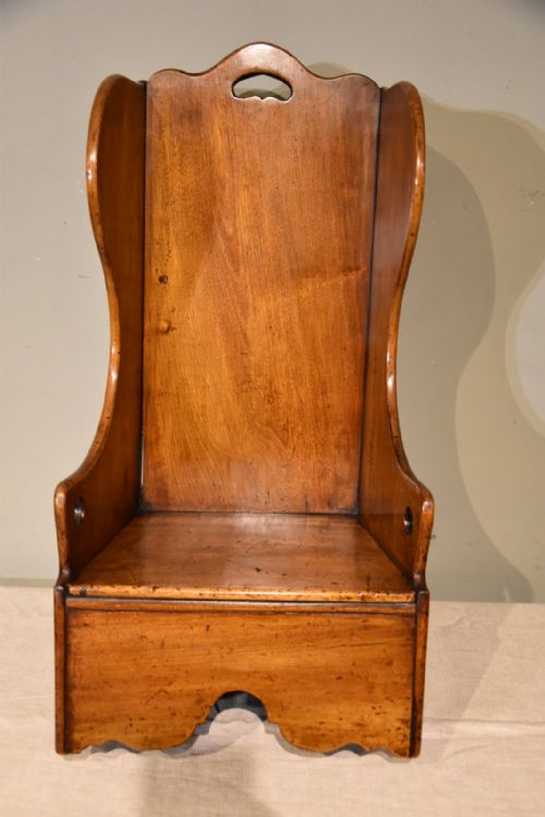 GEORGE III MAHOGANY CHILDS ROCKING LAMBING CHAIR - ADDITIONAL PHOTO 3