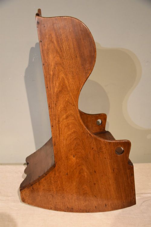 GEORGE III MAHOGANY CHILDS ROCKING LAMBING CHAIR - ADDITIONAL PHOTO 4