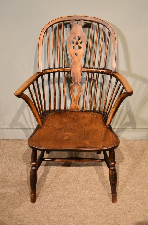 SET OF SIX ASH AND ELM WHEEL BACK DINING CHAIRS - ADDITIONAL PHOTO 5