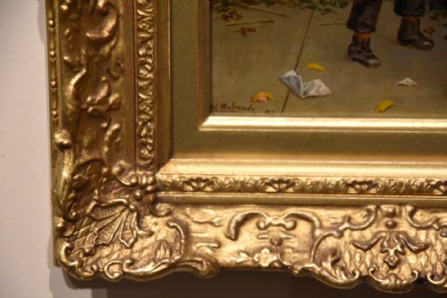 OIL PAINTING BY AUGUSTUS MULREADY VISITORS TO LONDON - ADDITIONAL PHOTO 3
