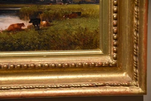 OIL PAINTING BY WILLIAM PITT THE SEVERN ABOVE THE LOWERLOUD TEWKSBURY - ADDITIONAL PHOTO 3
