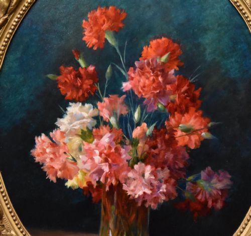 OIL PAINTING BY J OLIVER FLOWERS - ADDITIONAL PHOTO 1