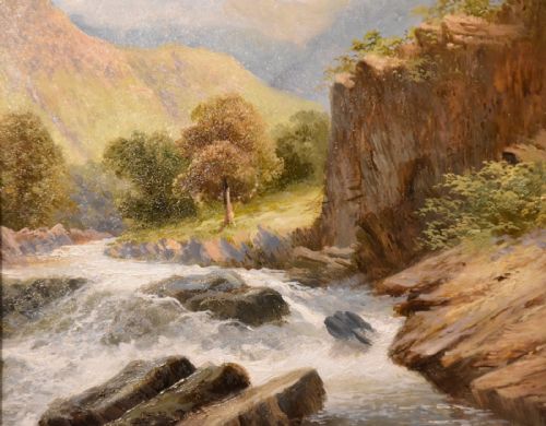 PAIR OF OIL PAINTINGS BY GEORGE LAW BEETHOLME HIGHLAND RIVER SCENES - ADDITIONAL PHOTO 5