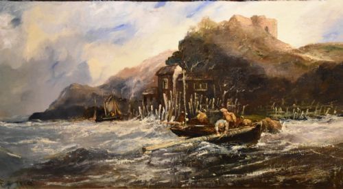 OIL PAINTING BY EDWIN ELLIS SALVAGING - ADDITIONAL PHOTO 1