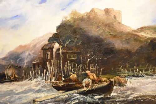 OIL PAINTING BY EDWIN ELLIS SALVAGING - ADDITIONAL PHOTO 2
