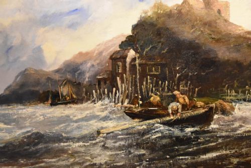 OIL PAINTING BY EDWIN ELLIS SALVAGING - ADDITIONAL PHOTO 3