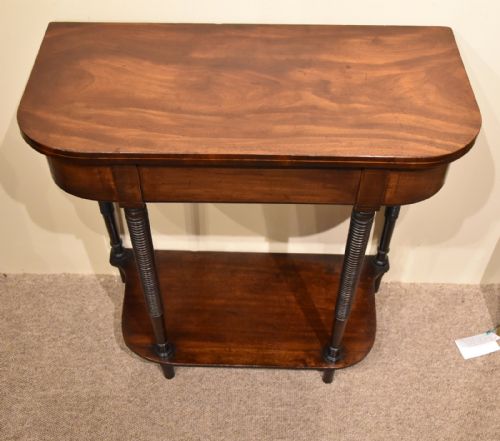 SMALL REGENCY MAHOGANY CONSOLE TABLE - ADDITIONAL PHOTO 1