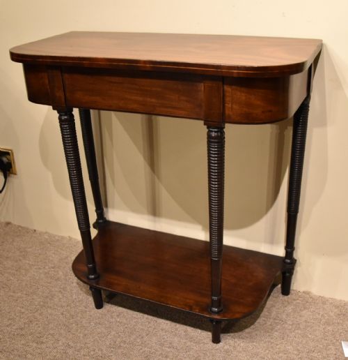 SMALL REGENCY MAHOGANY CONSOLE TABLE - ADDITIONAL PHOTO 2