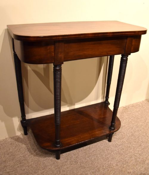 SMALL REGENCY MAHOGANY CONSOLE TABLE - ADDITIONAL PHOTO 4